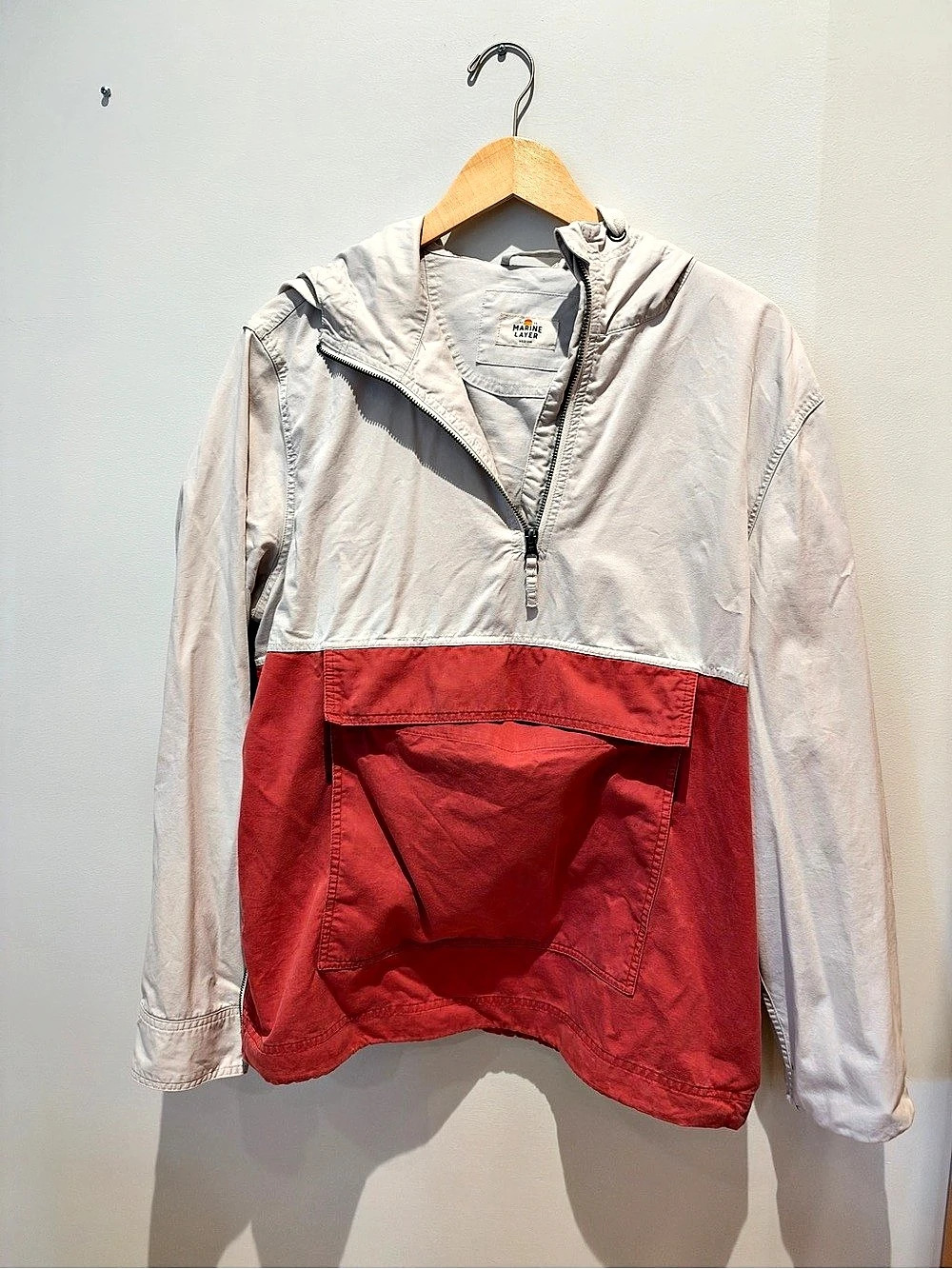 Marine Layer Colorblocked Jacket w/ Hood - Medium